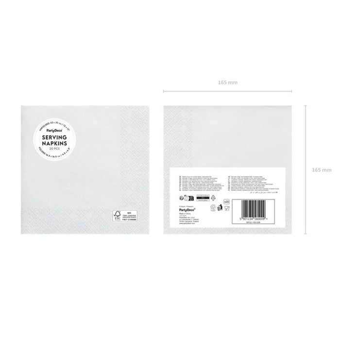 Servietten Weiß | 33x33 cm/20 St.