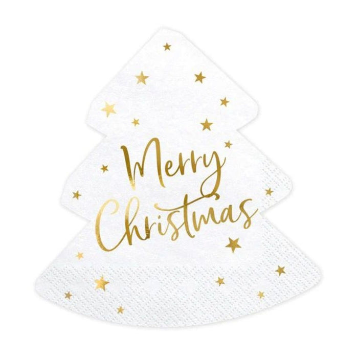 Servietten Weihnachtsbaum "Merry Christmas" | 16x16,5 cm/20 St.
