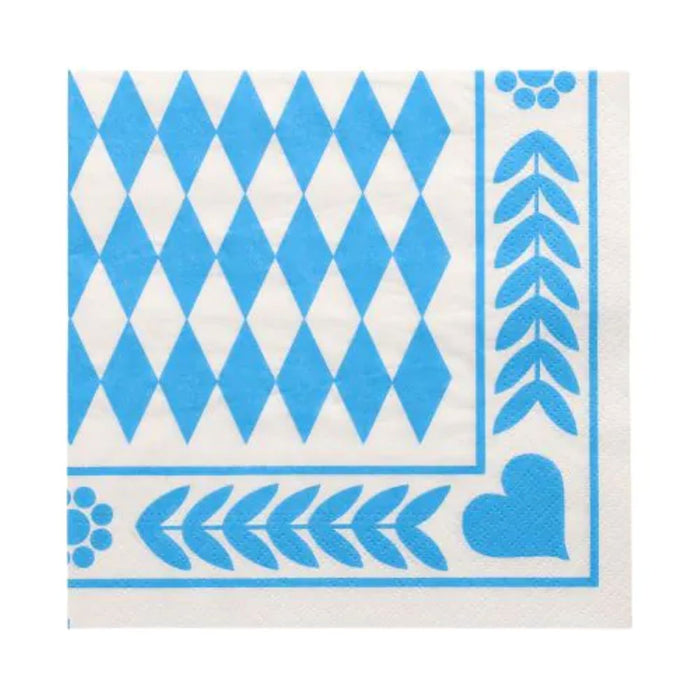 Servietten "Bayrisch Blau" 33x33cm/20Stk. | 3-lagig