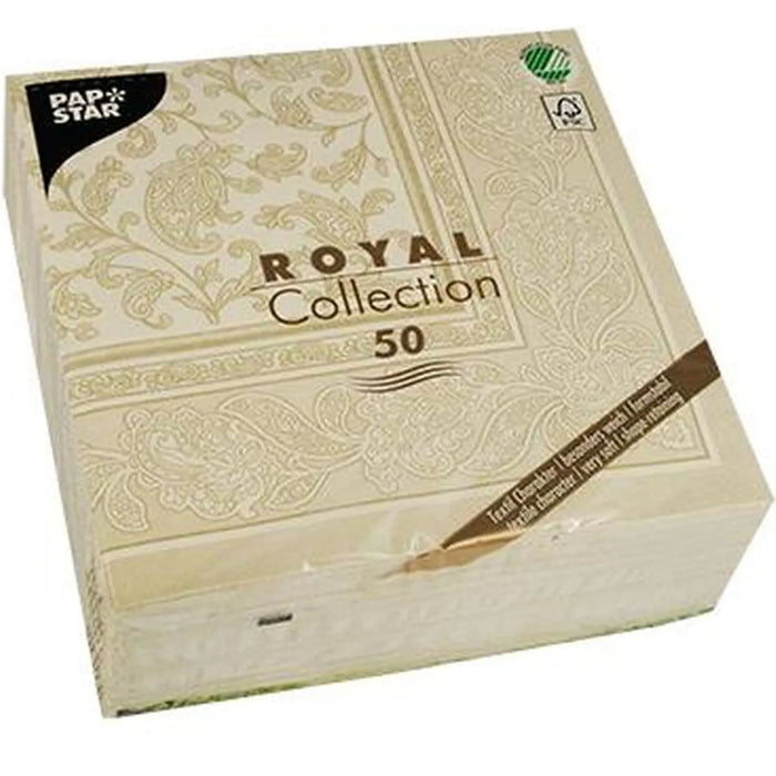 Servietten RC "Ornaments" 40x40cm/5x50Stk. | Champagner