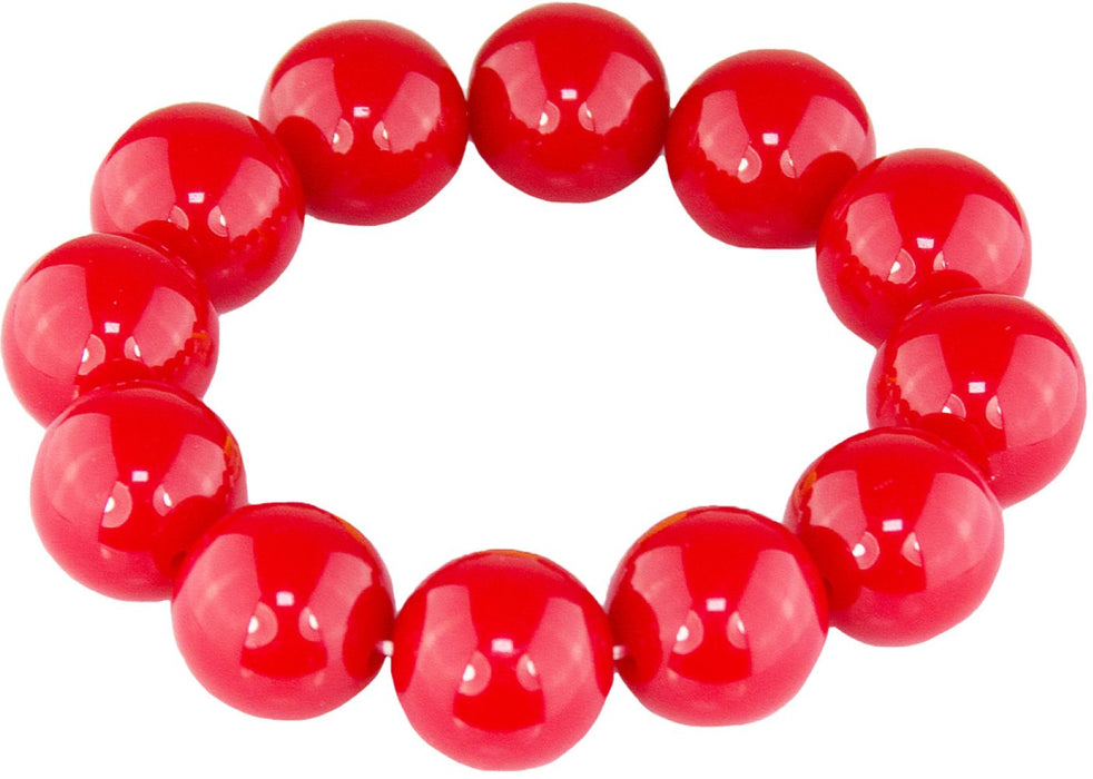 50er Jahre Perlenschmuck Set 2-tlg. - Rot | Perlenkette und Armband