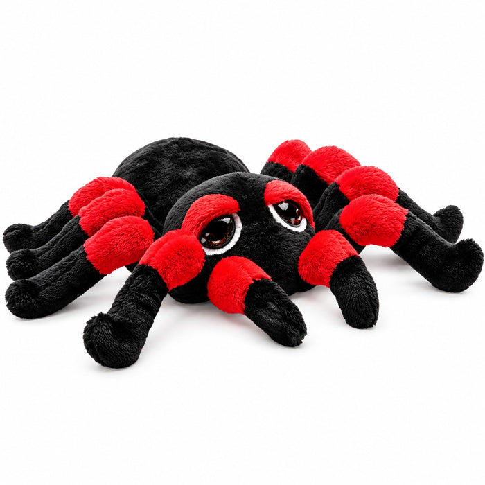 Stofftier Spinne "Nico" Gr. M (18 cm) | Schwarz Rot