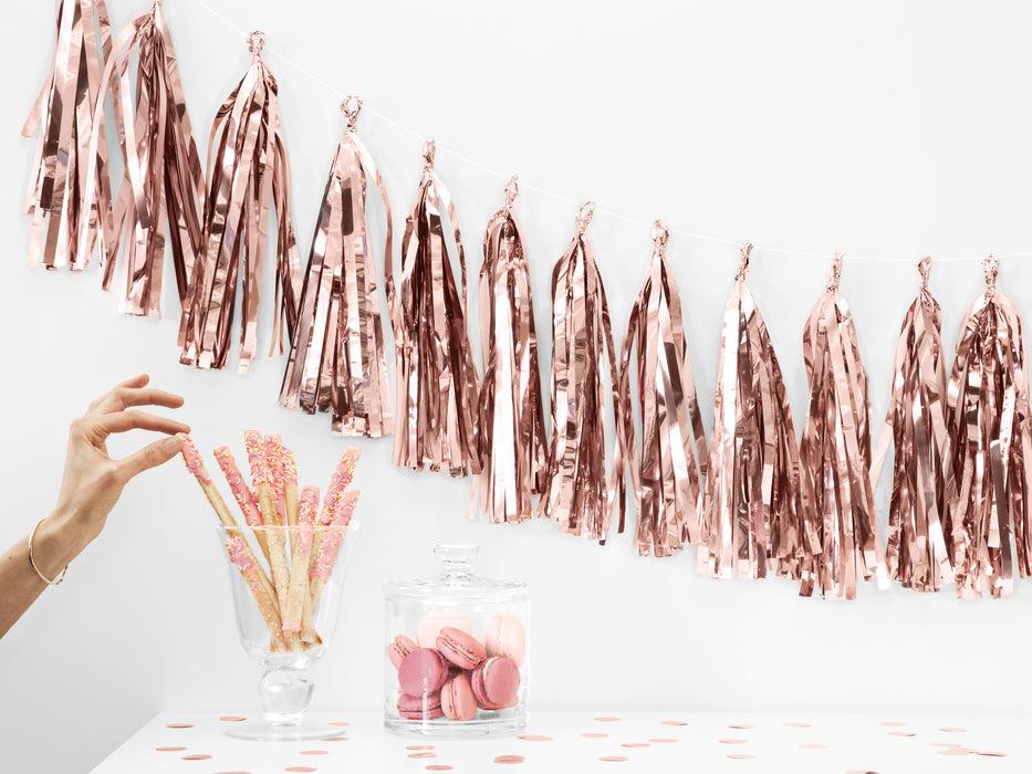Girlande Quasten Rosegold |12Stk./200cm