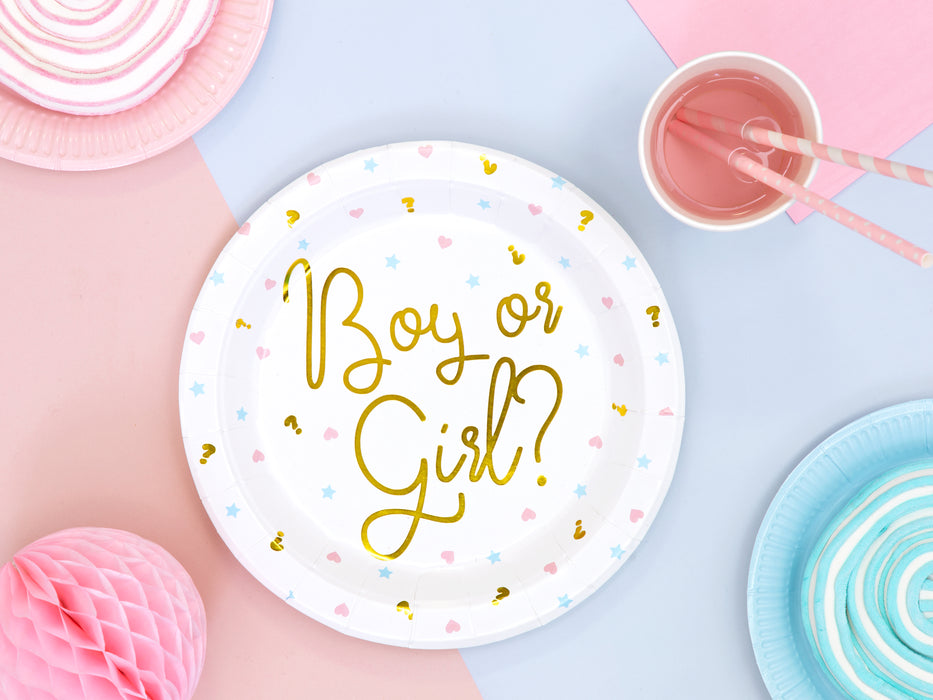 Pappteller "Boy or Girl" | Ø23cm/6Stk.