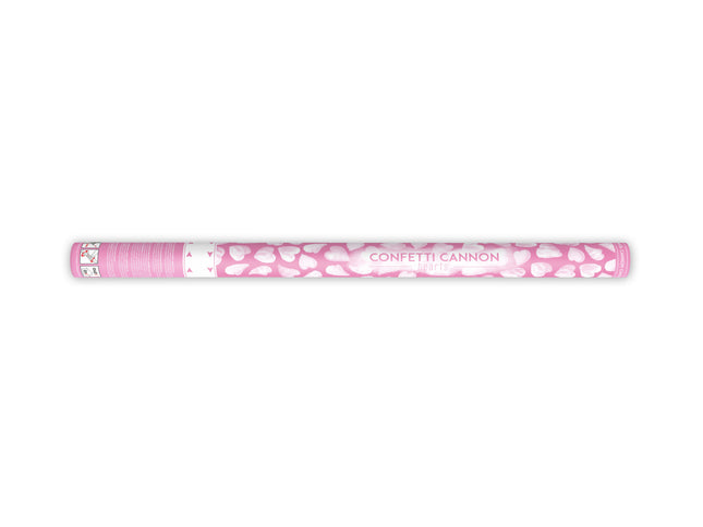 Konfettishooter Herzen 80cm Weiß
