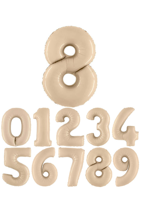 Riesenzahl Folienballon 40"/102cm | Satin Cream
