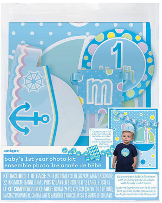 Foto-Props Baby Boy Babyparty Dekoration für Jungs zum 1. Geburtstag