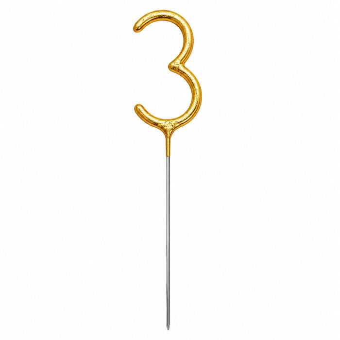 Zahlen Wunderkerze 15 cm | Gold