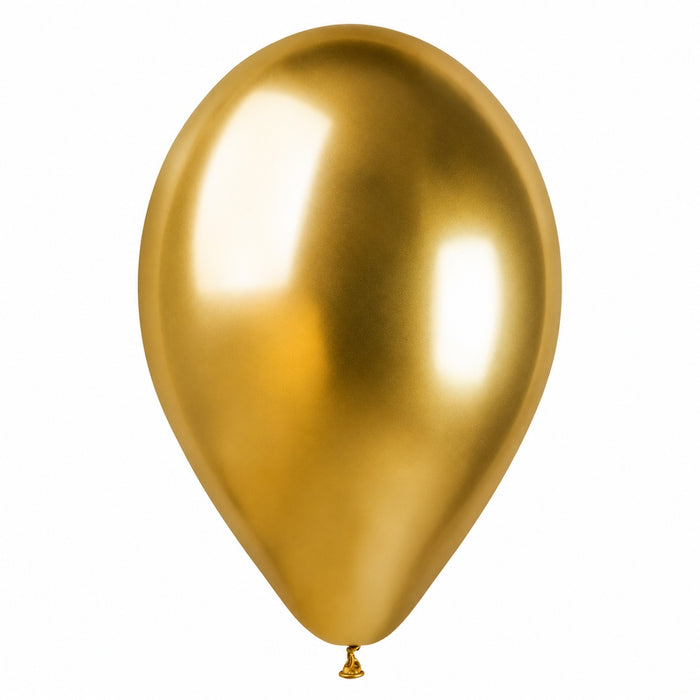 Latexballon 33 cm Chic Dots Weiß Schwarz Gold | 5 Stück