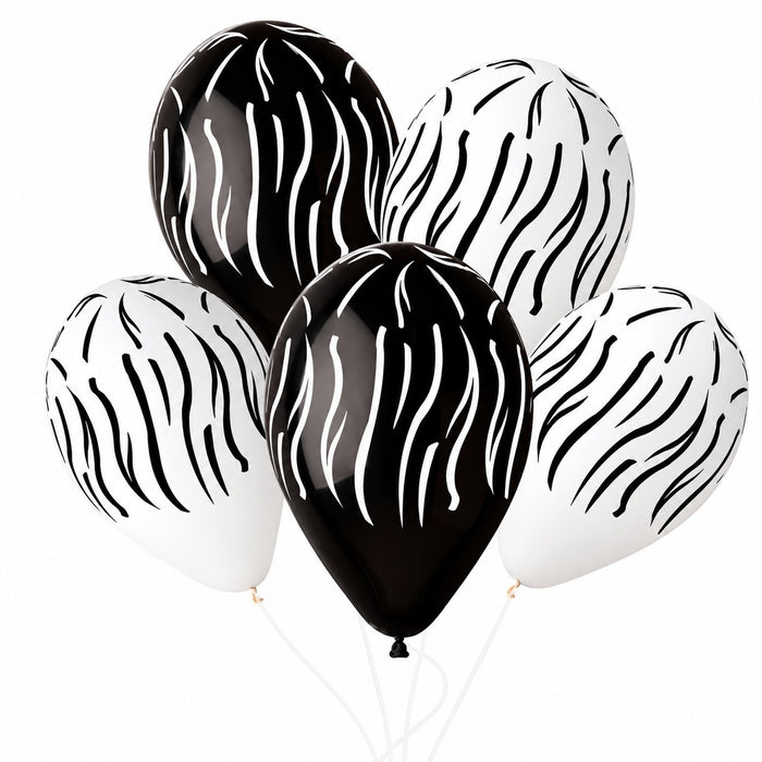 Latexballon 33 cm Zebra | 6 Stück