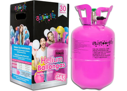 Ballongas Flasche mit Helium | für 30 Ballons