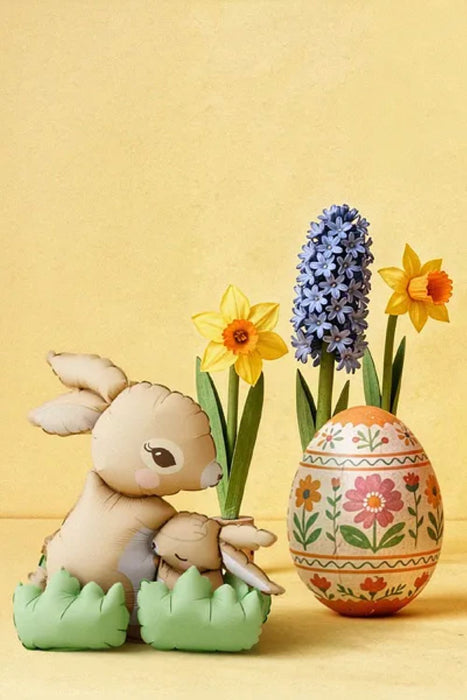 Folienballon "Hasen" Ostern | 51x60cm (MIT LUFT ZU BEFÜLLEN)