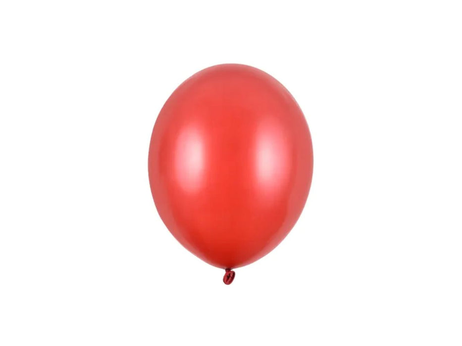 100 Stk. Luftballon Ø12cm "Uni Metallic" | Poppy Red
