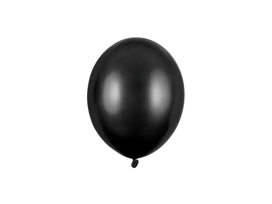 100 Stk. Luftballon Ø12cm "Uni Metallic" |  Schwarz