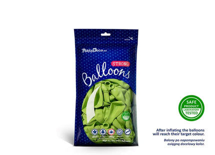 100 Stk. Luftballon "Uni Pastell" 12cm Ø | Lime Green