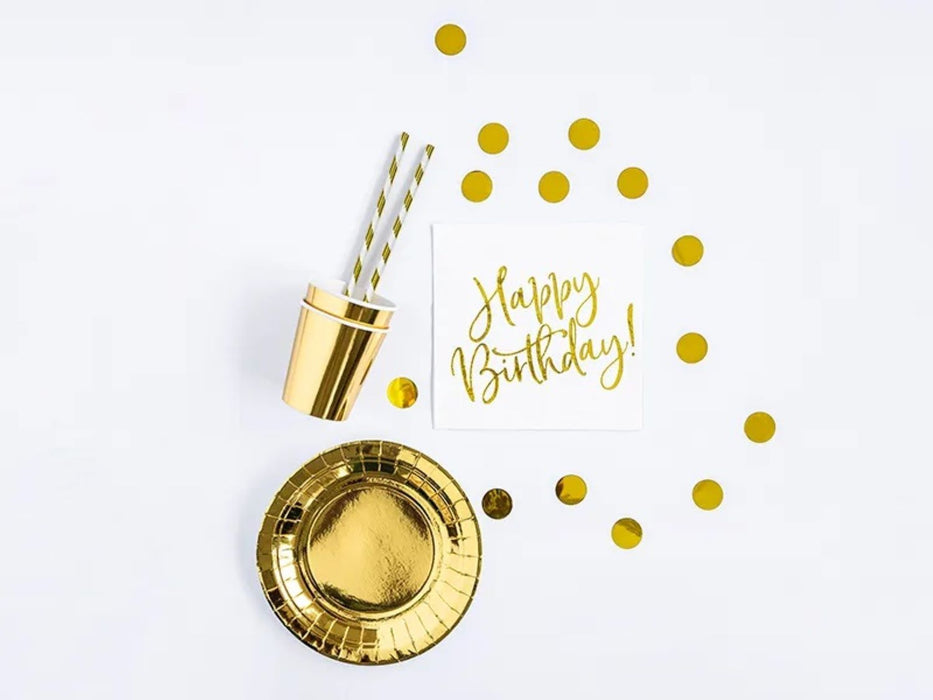 Party Dekorationsset "Happy Birthday" 60-tlg. | Gold