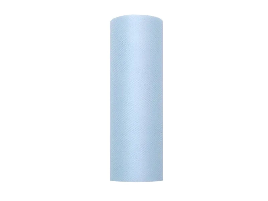 Dekostoff Tüll 0,15m x 9m Hellblau