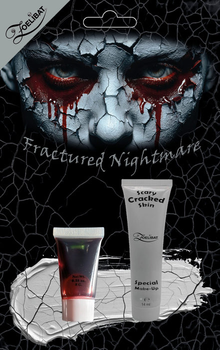 Cracked Skin 14 ml mit Kunstblut 8 g | Grau - Halloween