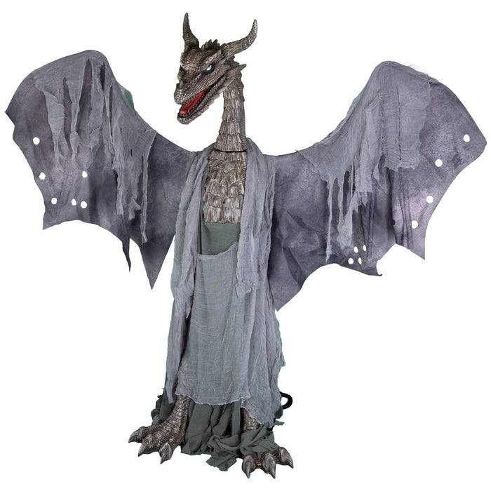 Drache mit Licht, Bewegung und Ton - 187 cm | Halloween Dekoration