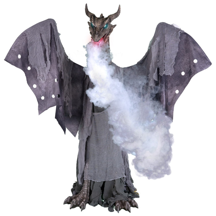 Drache mit Licht, Bewegung und Ton - 187 cm | Halloween Dekoration