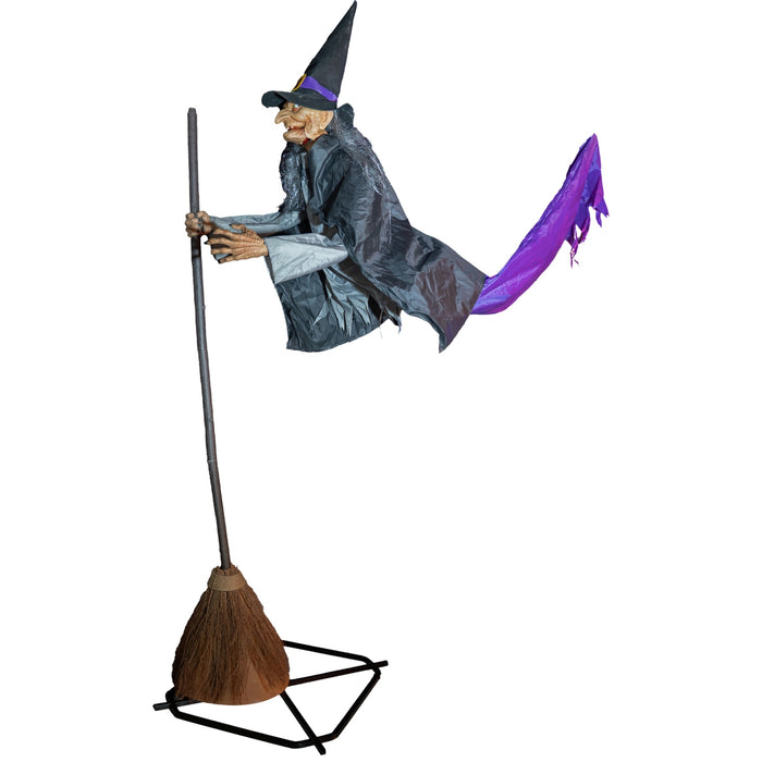 "Fliegende Hexe Willa" - Animiert | 310 cm - Halloween Dekoration