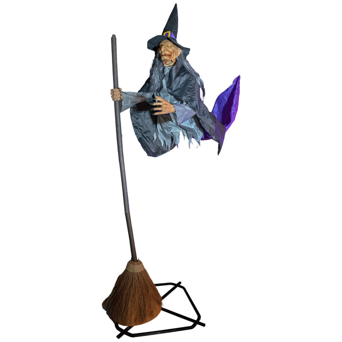 "Fliegende Hexe Willa" - Animiert | 310 cm - Halloween Dekoration