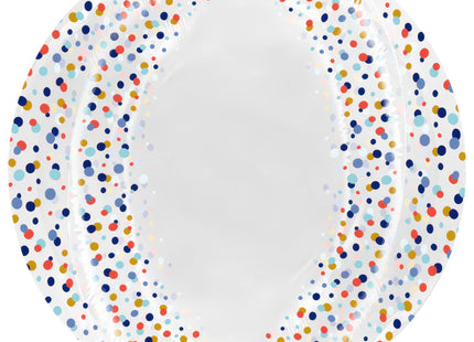 Folienballon "Transparent Confetti 4D" 48 cm | Mehrfarbig