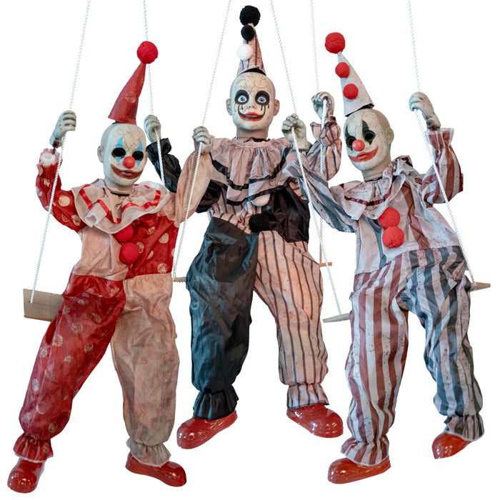 Karussell mit 3 Clowns - Animiert |  220 cm - Halloween Dekoration