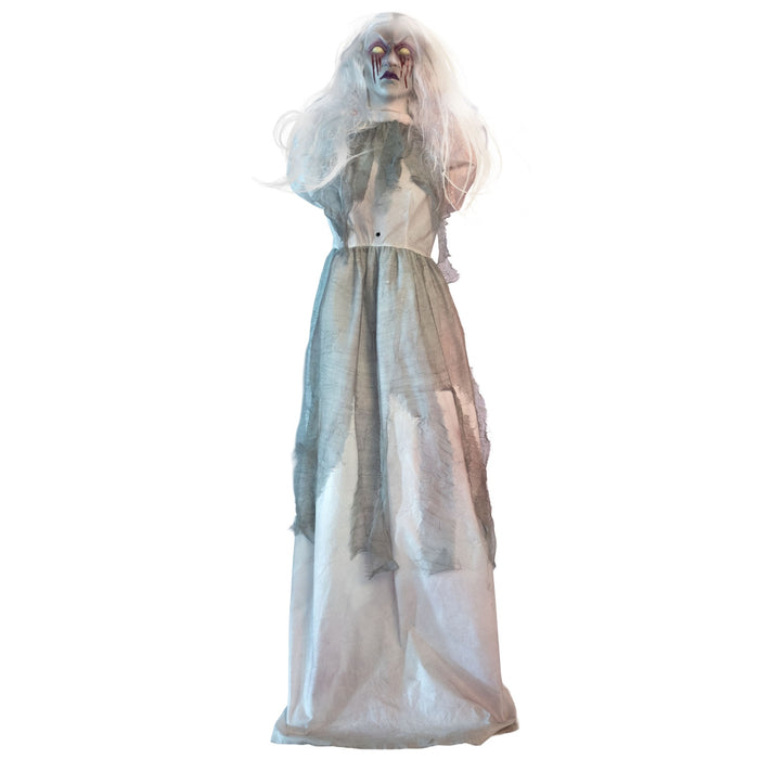Halloween Standfigur "Geisterbraut" mit Kopfhebe-Funktion - Animatronic | 162 cm