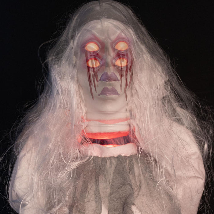 Halloween Standfigur "Geisterbraut" mit Kopfhebe-Funktion - Animatronic | 162 cm