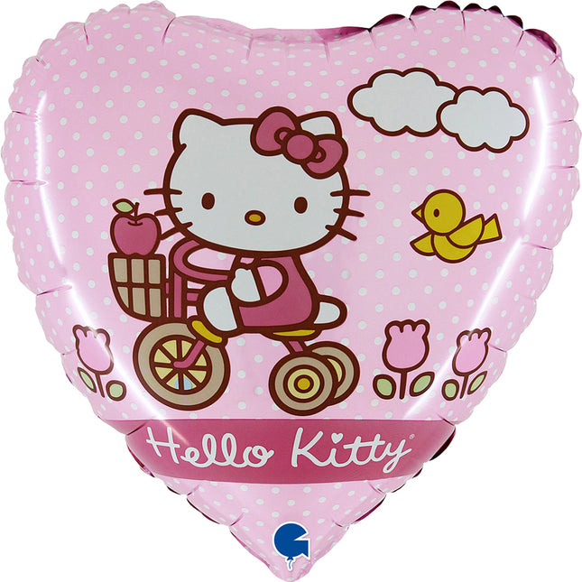 18" Herz Folienballon Lose - Hello Kitty Bike | HF18