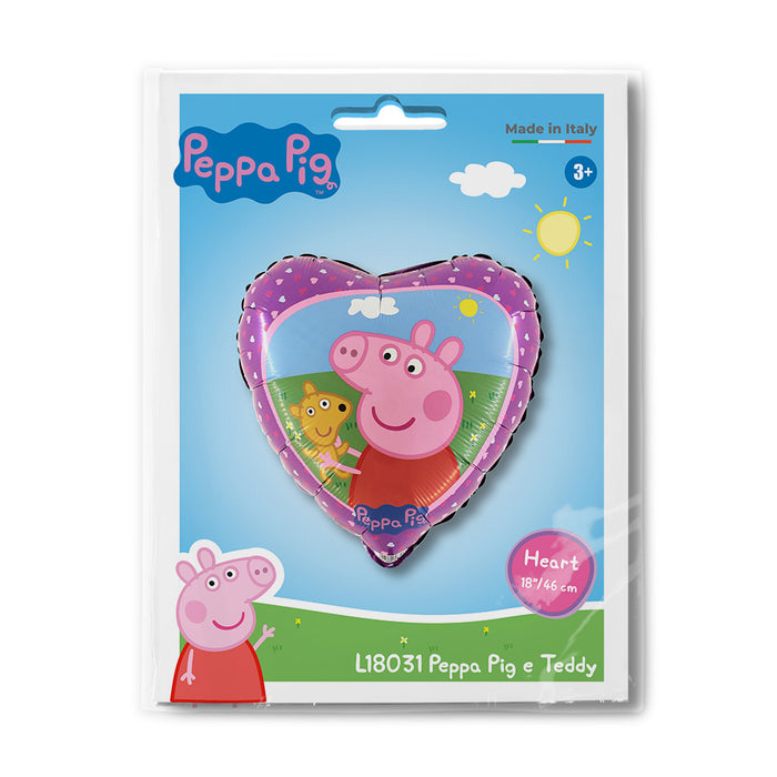 Folienballon Lose - Peppa Pig und Teddy 18" - HF18 Non-Metallic