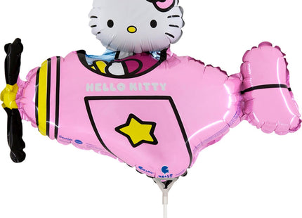 14" Miniloon "Hello Kitty Flugzeug" Pink (unverpackt)