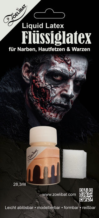Flüssiges Latex 28,3 ml | Weiß - Für Narben - Halloween