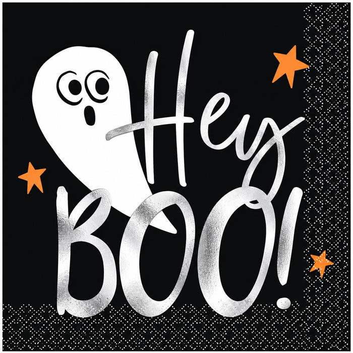 Halloween "Hey Boo!" Gespenst | Servietten 15,2 cm/16 Stk.