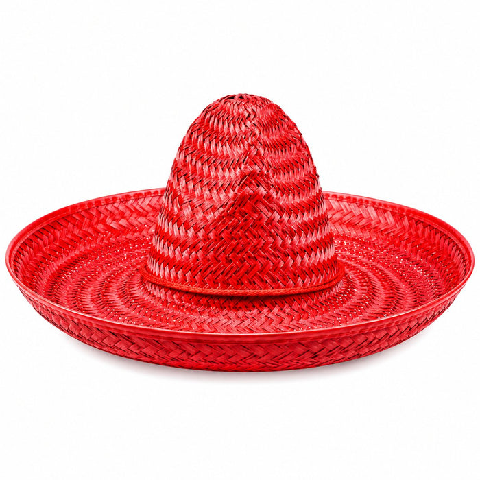 Mexikaner Sombrero mit Troddeln - Ø 60 cm | Rot