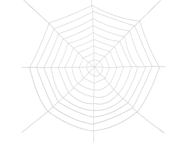 XL Spinnennetz Ø 3,0 m - Halloween Dekoration | Weiß