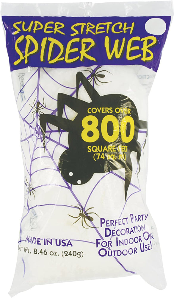 Spinnennetz Spinnweben 240g 74m² - Weiß - Halloween Deko