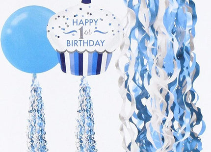 Ballondekoration Twirlz Anhänger Medium 15 x 86 cm - Hellblau
