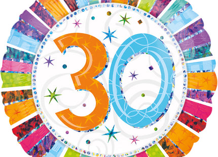 "30" Radiant Folienballon - Bunt ABC18