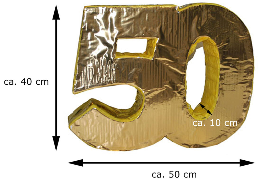 Pinata "Goldene 50" | 50x40x10cm
