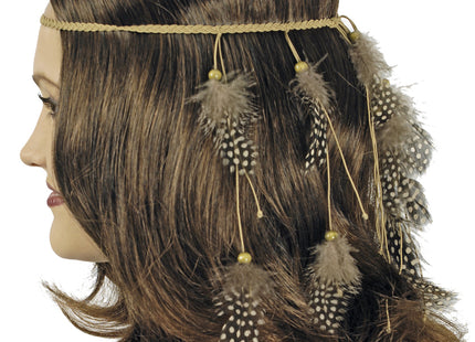 Kopfschmuck Kleiner Falke mit Federn | Hippie Wilder Westen Kostüm
