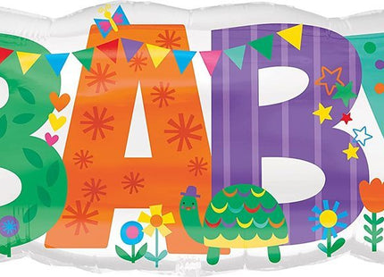 "Welcome Baby" XL Folienballon Babyshower SuperShape - 83 x 35 cm