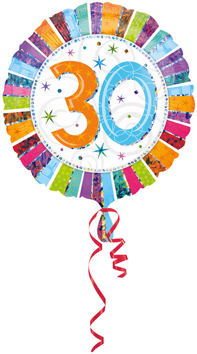 18"/Ø45cm Folienballon "Radiant Birthday" | #30