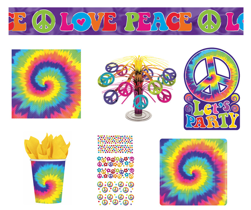 Feeling Groovy Peace Party Dekorations Artikel - 3 Dekolaternen