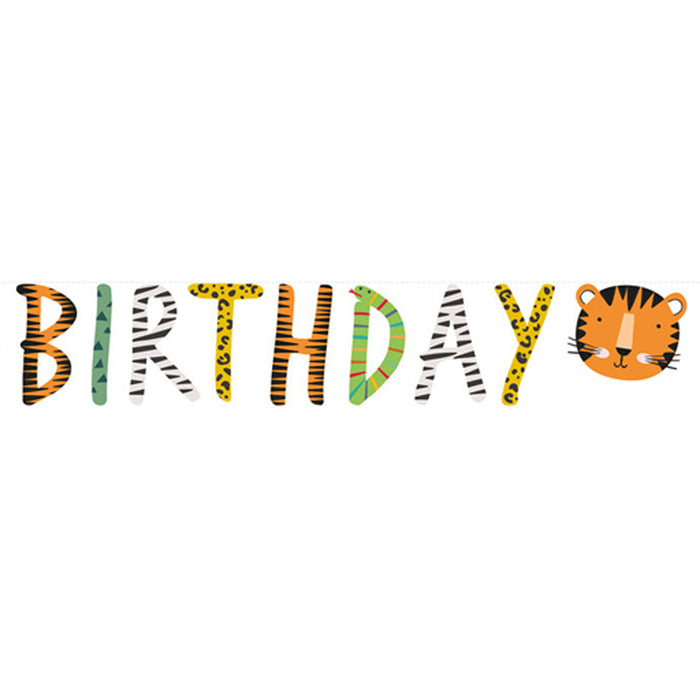 "Get Wild" Safari | Girlande Happy Birthday 180x15cm