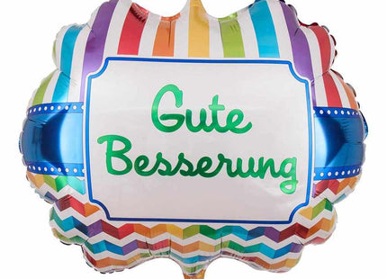 "Gute Besserung" XL Folienballon SuperShape Geburtstag Jubiläum Bunt - 63 x 55 cm