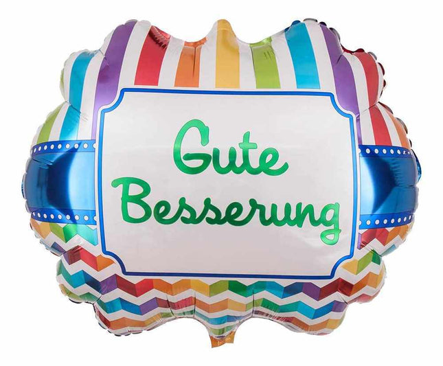 "Gute Besserung" XL Folienballon SuperShape Geburtstag Jubiläum Bunt - 63 x 55 cm