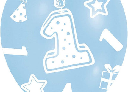 "1. Geburtstag" Latexballons Luftballons 27,5 cm Dekoration Party Junge - 6 Stück Blau