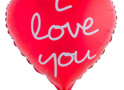 Herz Folienballon "I love you" - Rot 52 x 46 cm ABC18
